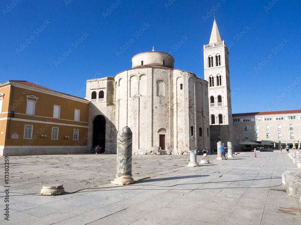 archaeological monuments in the old town of Zadar, Croatia