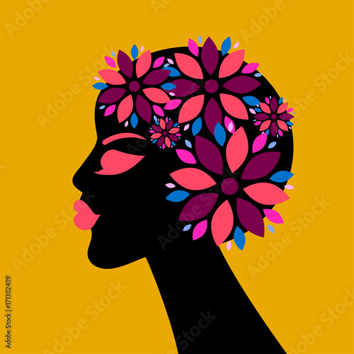 Girl with flowers