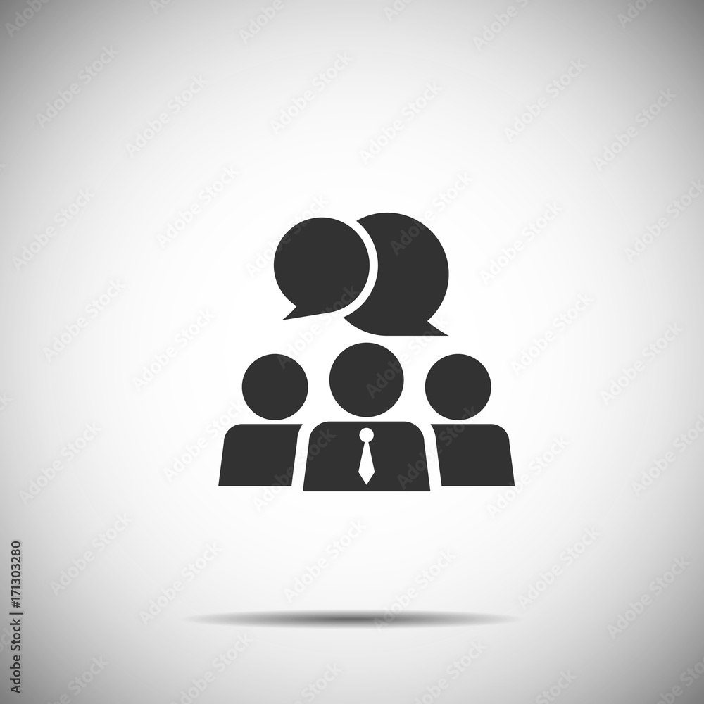 team people icon with bubbles vector team people icon with bubbles vector