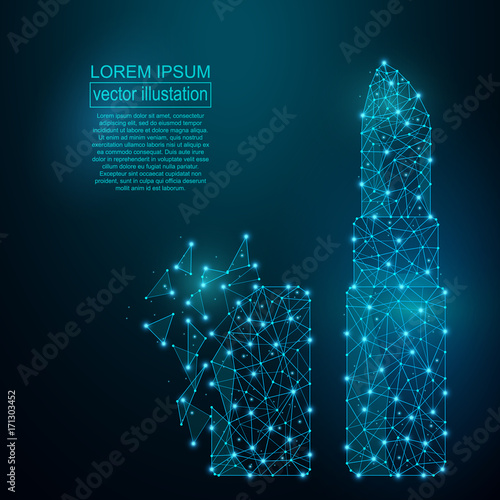 Polygonal lipstick abstract image