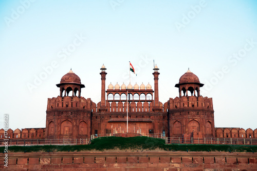 Lal Qila (Red Fort) in Delhi. Lal Qila is a UNESCO World Heritage site.
