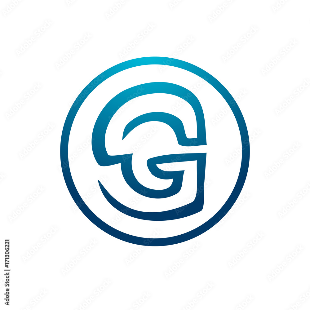 letter G within a circle logo, icon design, isolated on white background. letter G within a circle logo, icon design, isolated on white background.
