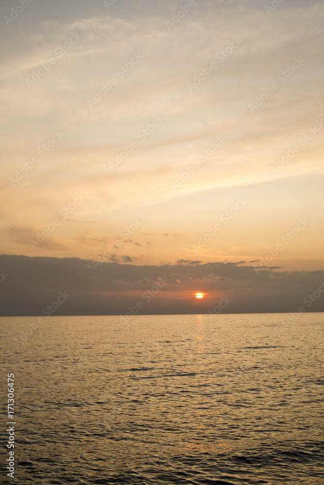 Obraz premium 海岸の夕暮れ