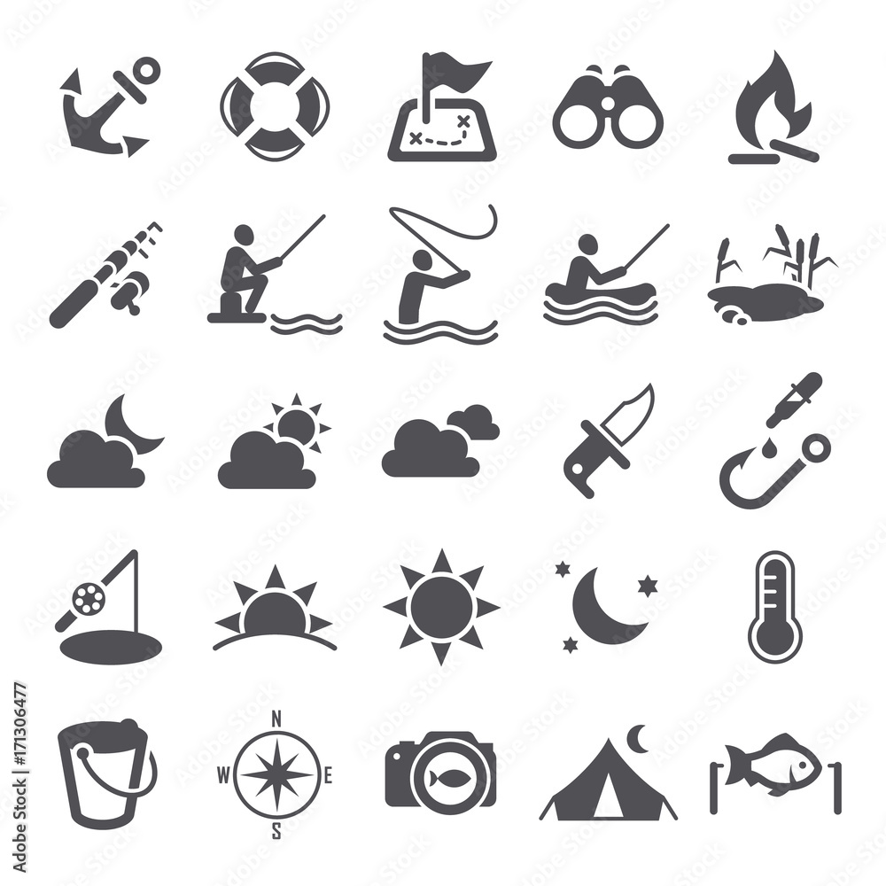 Fototapeta premium Fishing Icons