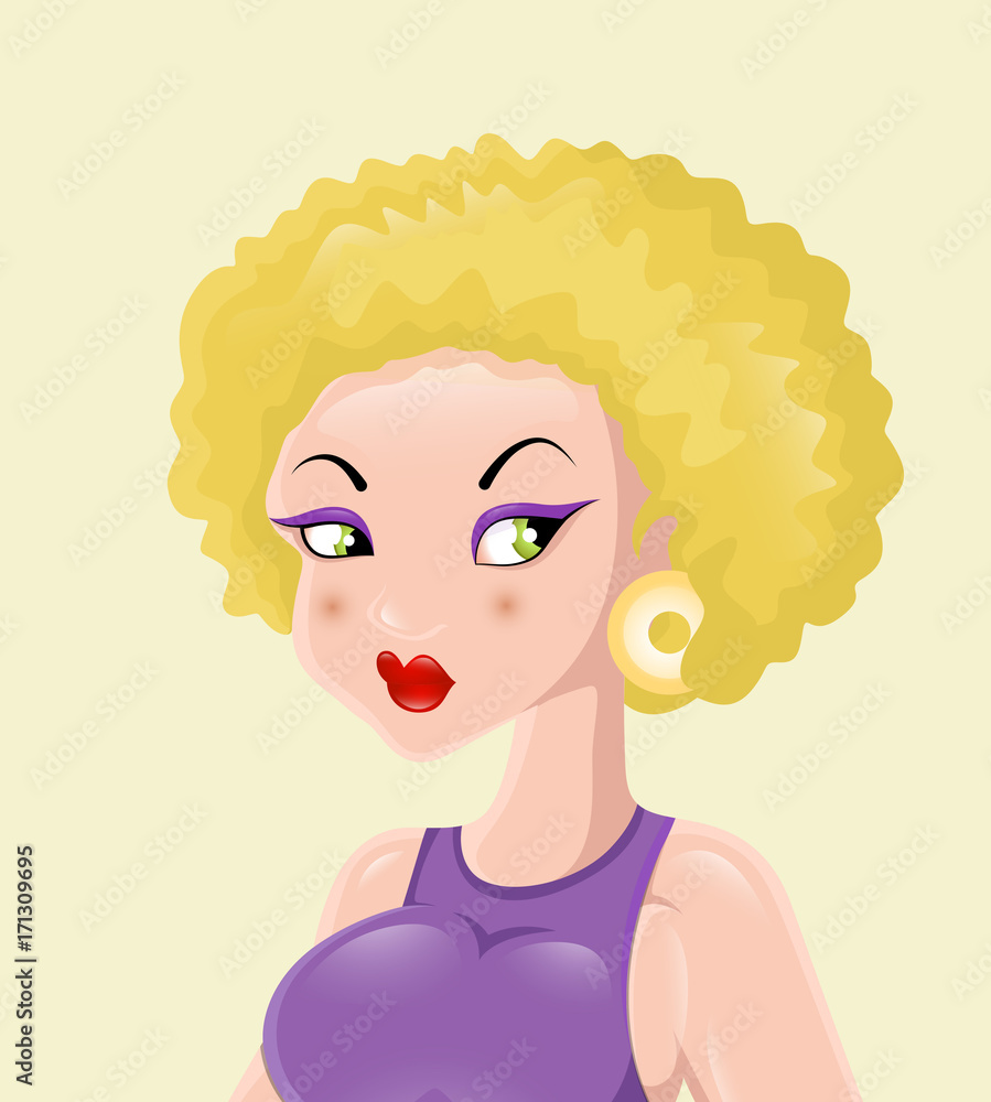 Modern Hairstyle Teenage Girl - Cartoon Character