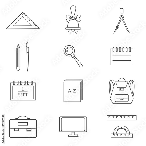 School icons set 2  EPS8