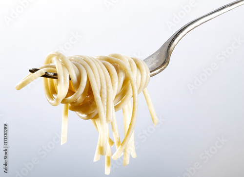 fork with pasta 