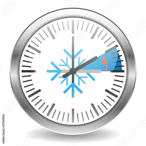 Zeitumstellung - Winterzeit (Button in Silber)