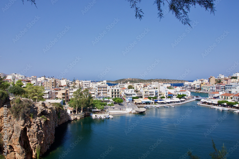 the port of St. Nicolas, Crete, Greece