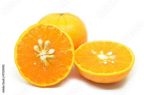 Mandarin oranges with segments