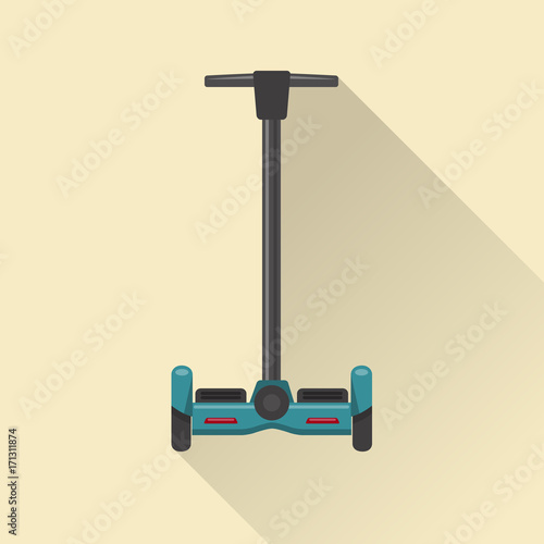 Line art style self-balancing scooter icon