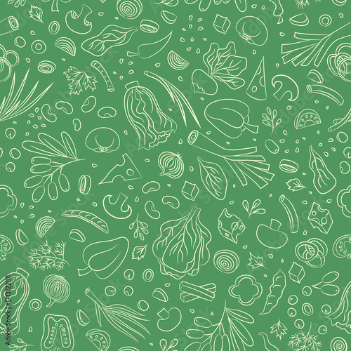 vegetables seamless vector pattern