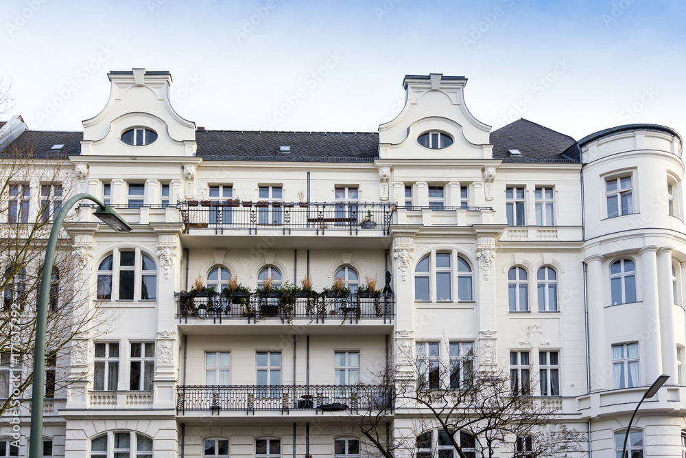 Beautiful street view of Traditional old buildings in Berlin