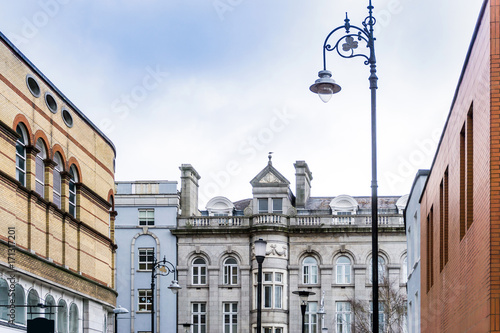 Photography Traditional antique city building in Dublin Ireland