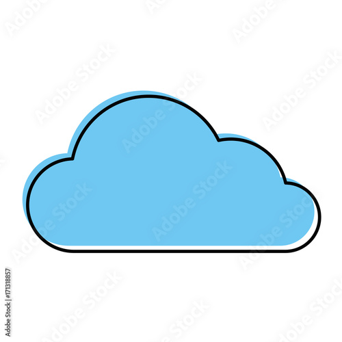 cloud silhouette isolated icon