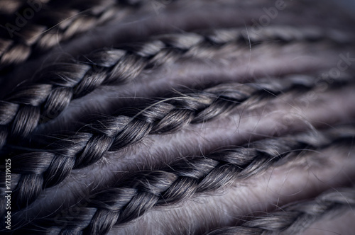 African braids on the head