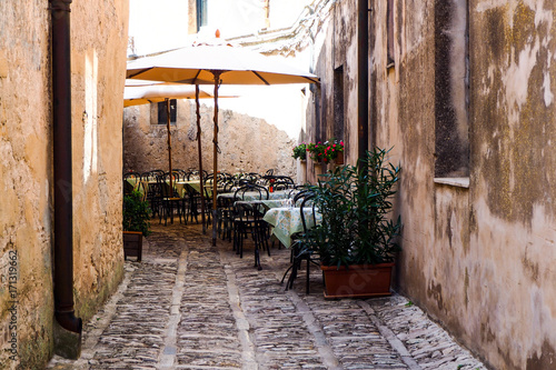 Fototapeta Naklejka Na Ścianę i Meble -  Ancient stone streets in Erice, Sicily, Italy