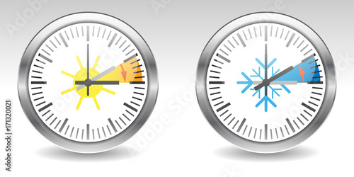 Zeitumstellung - Sommer- und Winterzeit (SIlber)
