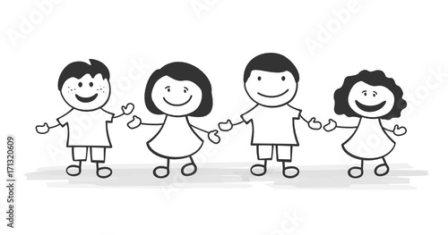 Strichmännchen Kinder