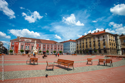 The Liberty Square in Timisoara, Romania photo