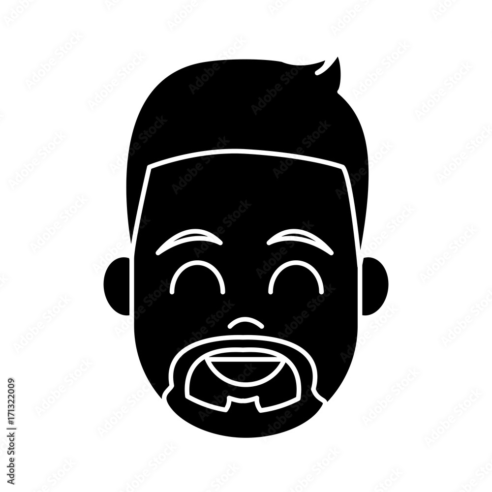 Young man cartoon icon vector illustration graphic design