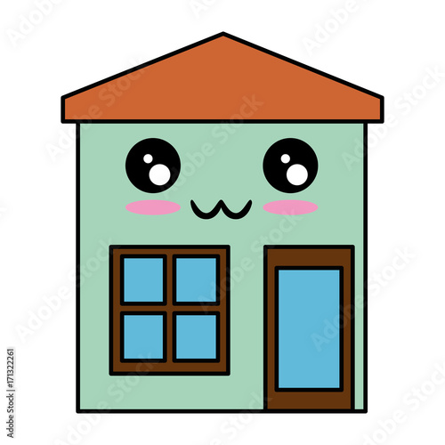 house exterior kawaii character