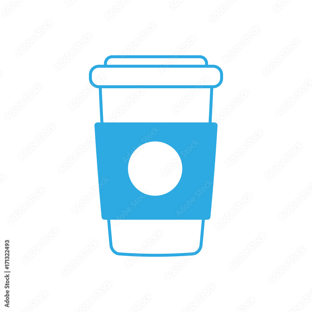 coffee pot and cup icon over white background vector illustration