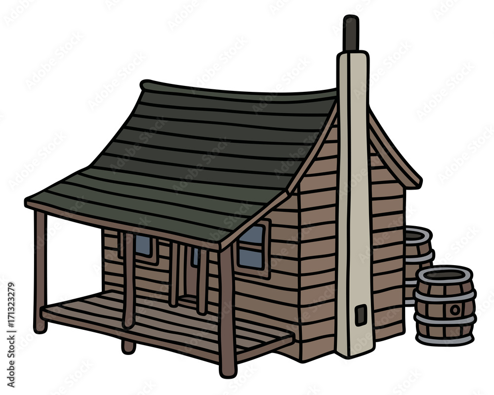 Εκτύπωση καμβά Old wiskey distillery shack