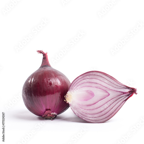 Onion red isolated on a white background 