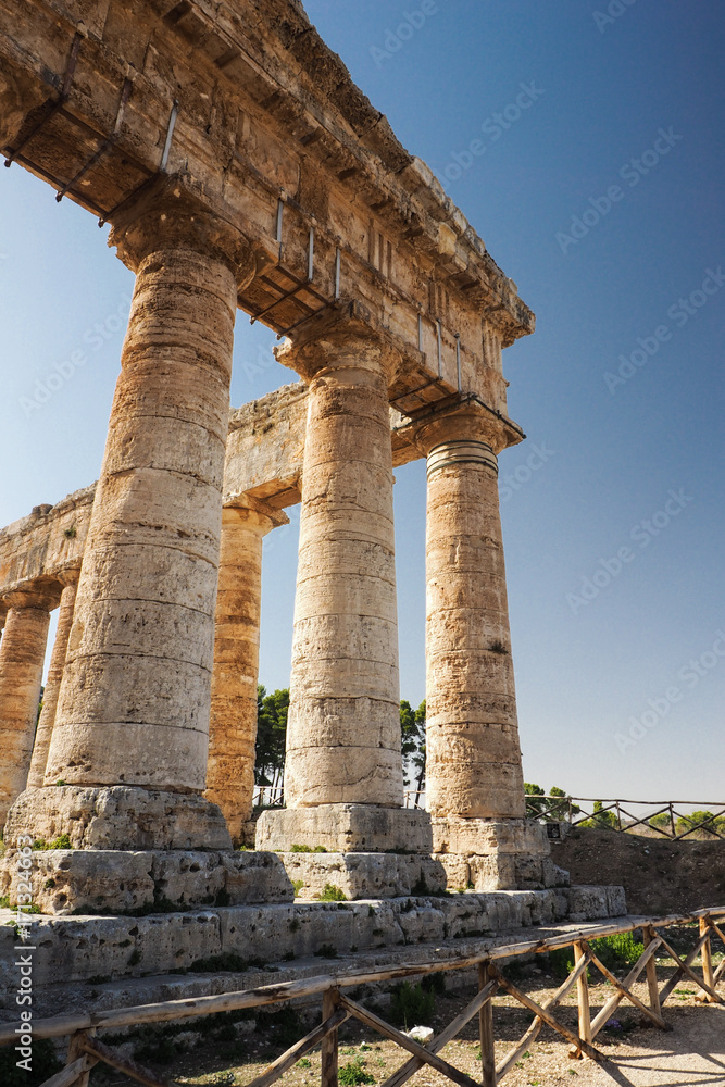 Old greek time temple in Segesta, Italy Old greek time temple in Segesta, Italy