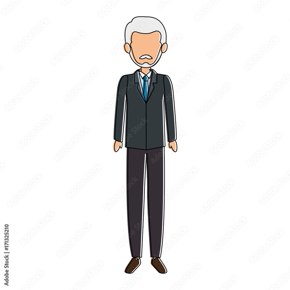 elegant businessman avatar character