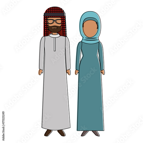 muslim couple avatars characters