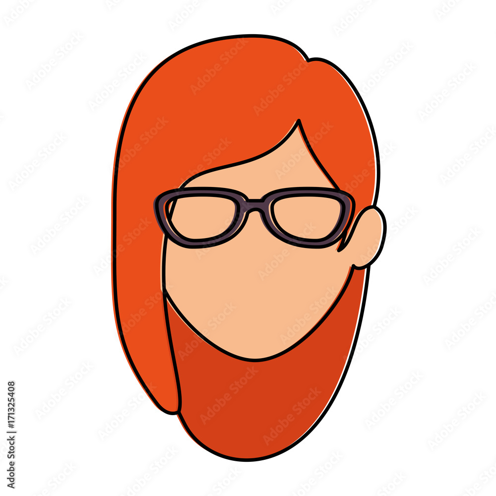 beautiful woman head avatar character