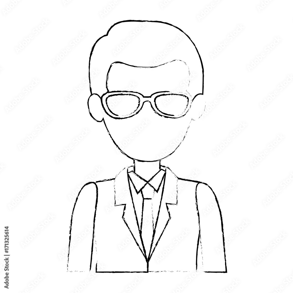 elegant businessman avatar character