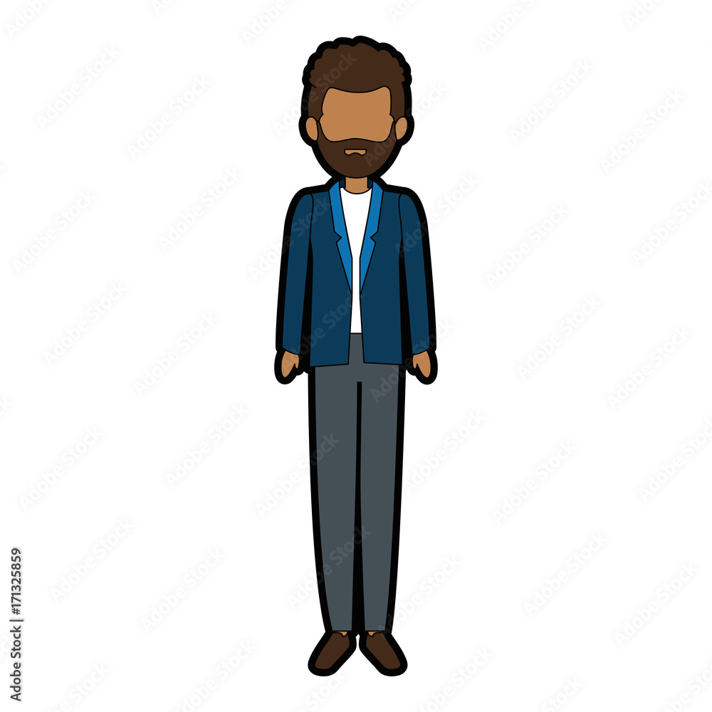 elegant businessman avatar character