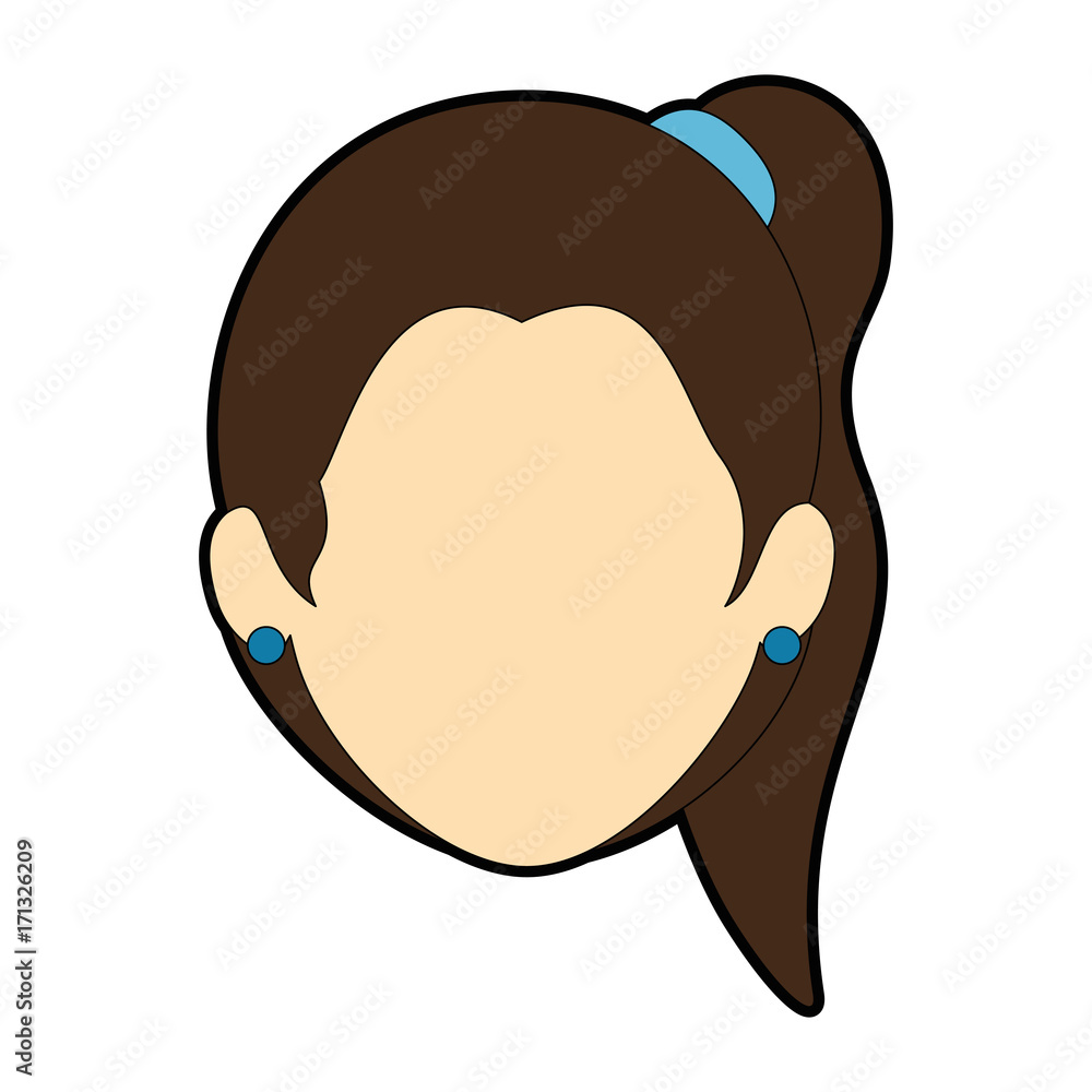 beautiful woman head avatar character beautiful woman head avatar character