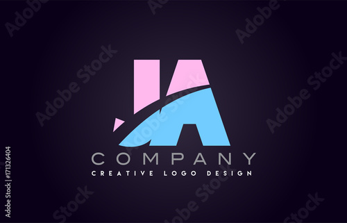 ja alphabet letter join joined letter logo design photo