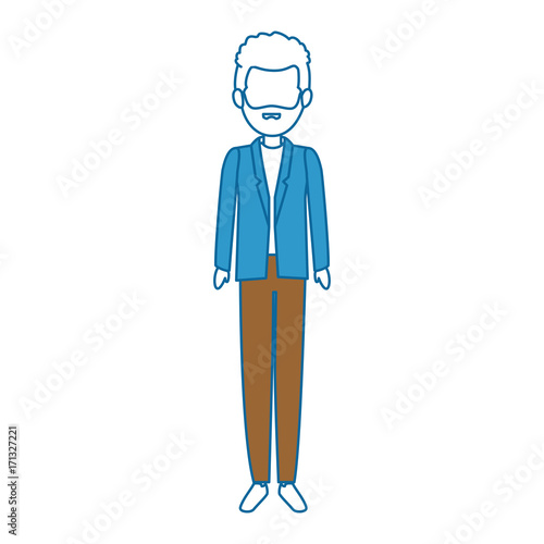 elegant businessman avatar character