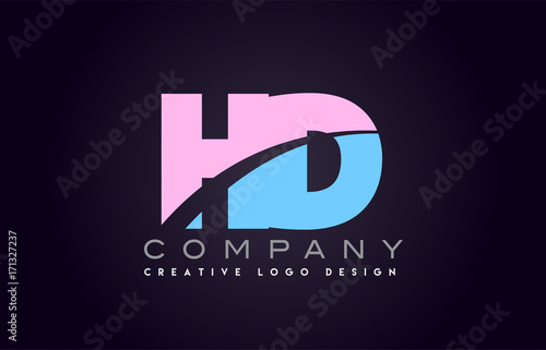 hd alphabet letter join joined letter logo design