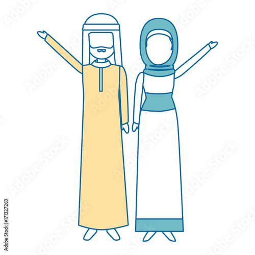 muslim couple avatars characters