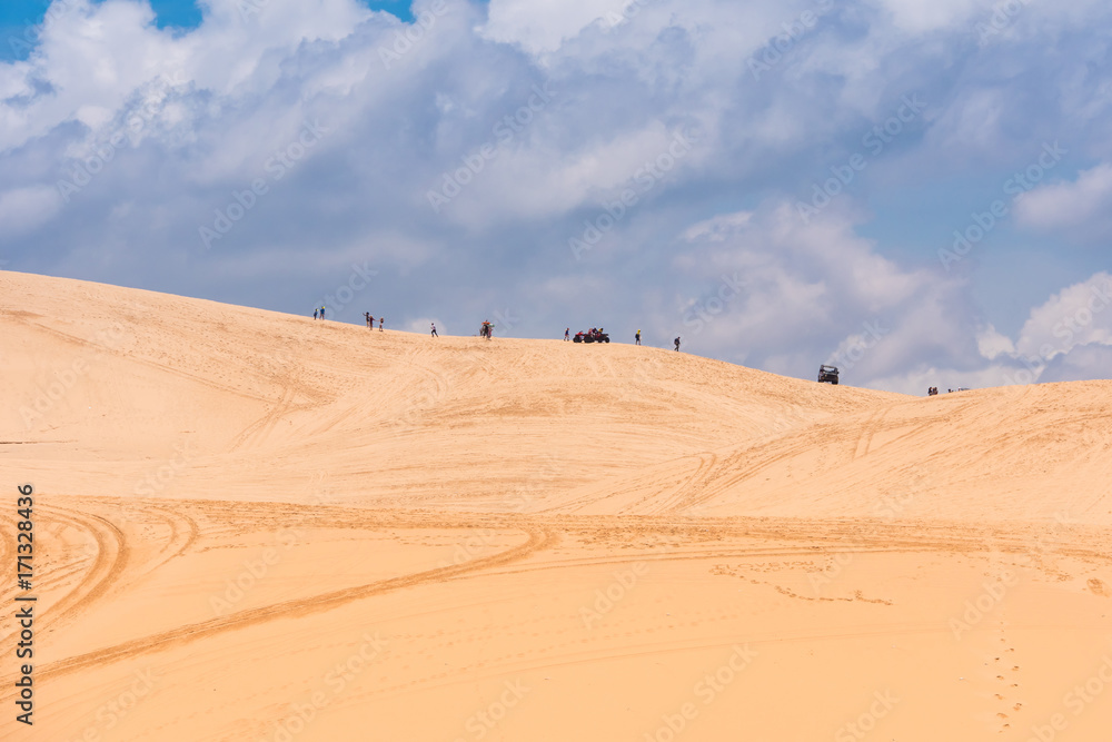 Yellow sand dunes in Mui Ne is a popular tourist destination of Vietnam