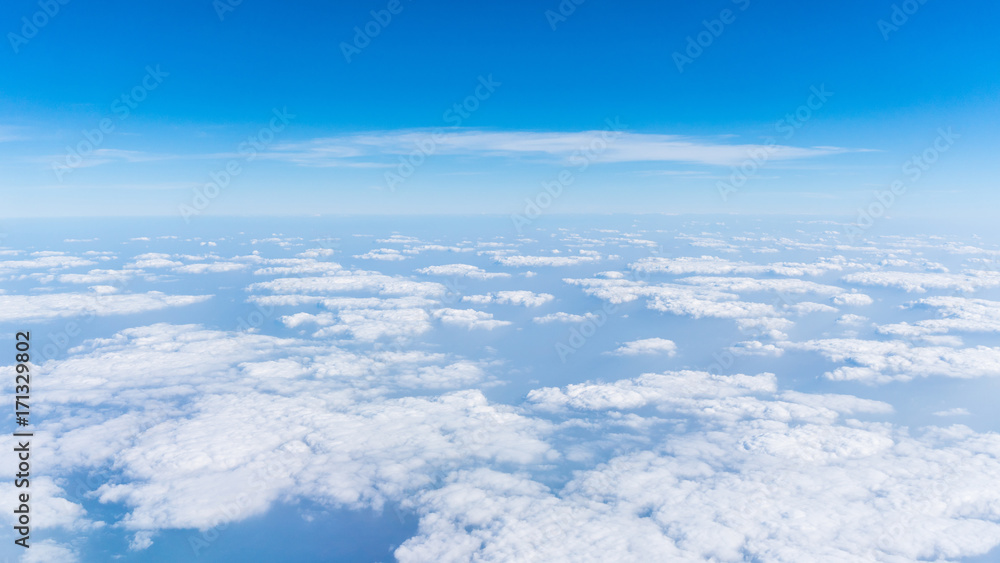 Cloud and blue sky view from airplane Cloud and blue sky view from airplane