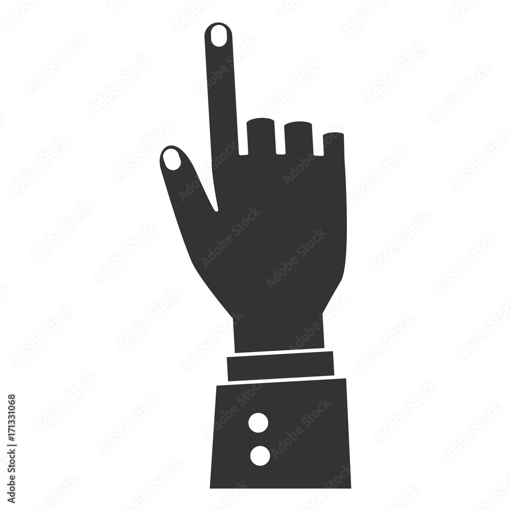 Obraz premium human hand touching icon vector illustration design