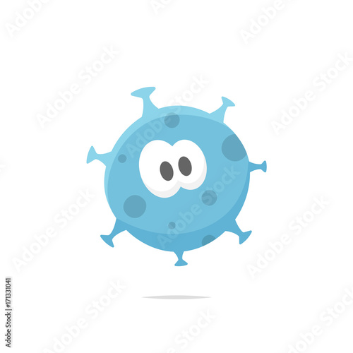 Cartoon germ bacteria vector illustration