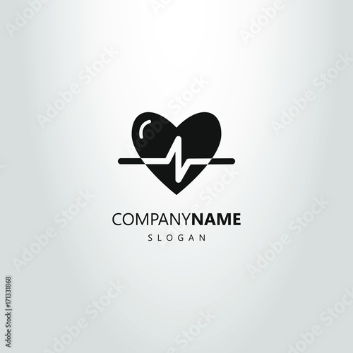 black and white heart logo