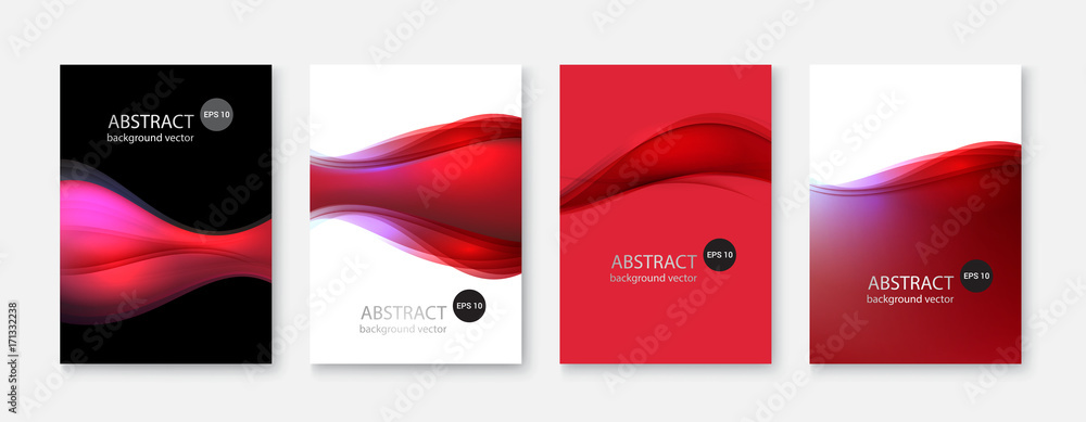 Abstract vector backgrounds set.
