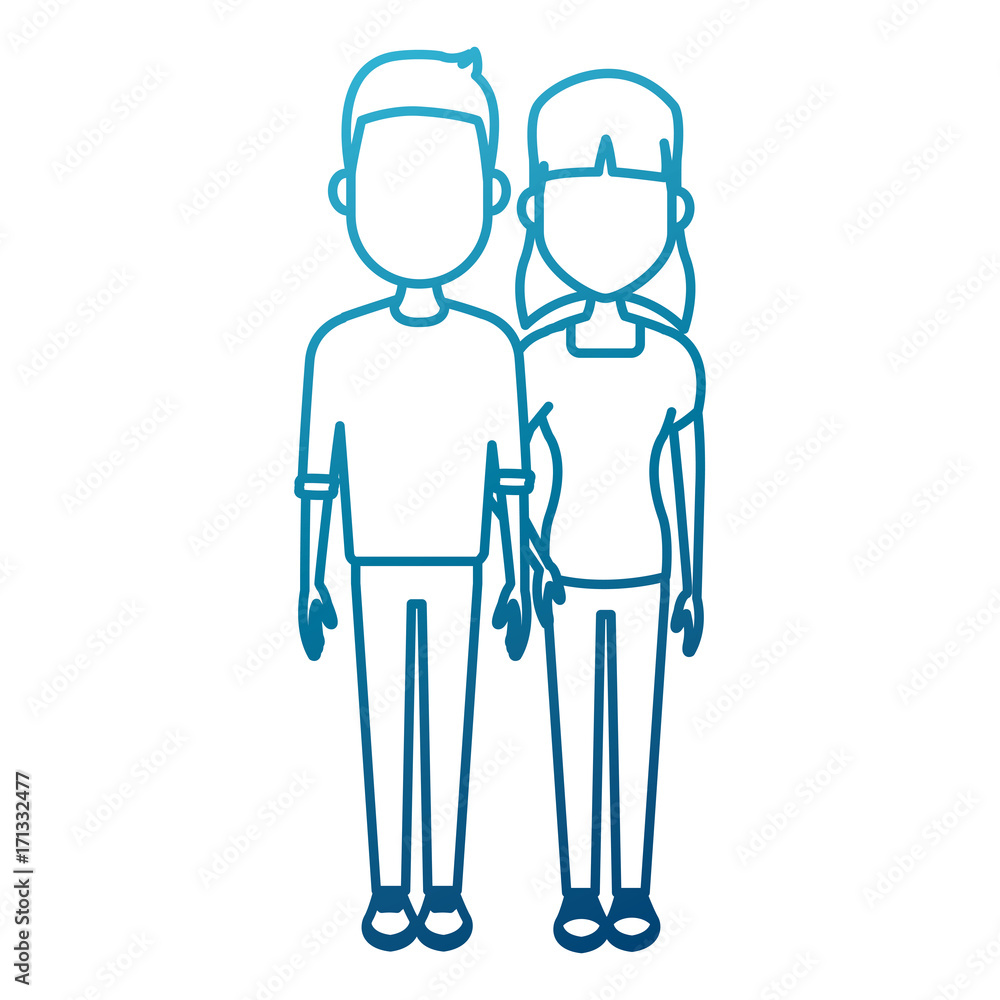 Young couple cartoon icon vector illustration graphic design Young couple cartoon icon vector illustration graphic design
