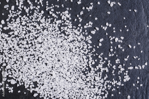 Wallpaper Mural Large crystals of sea salt on a black background Torontodigital.ca