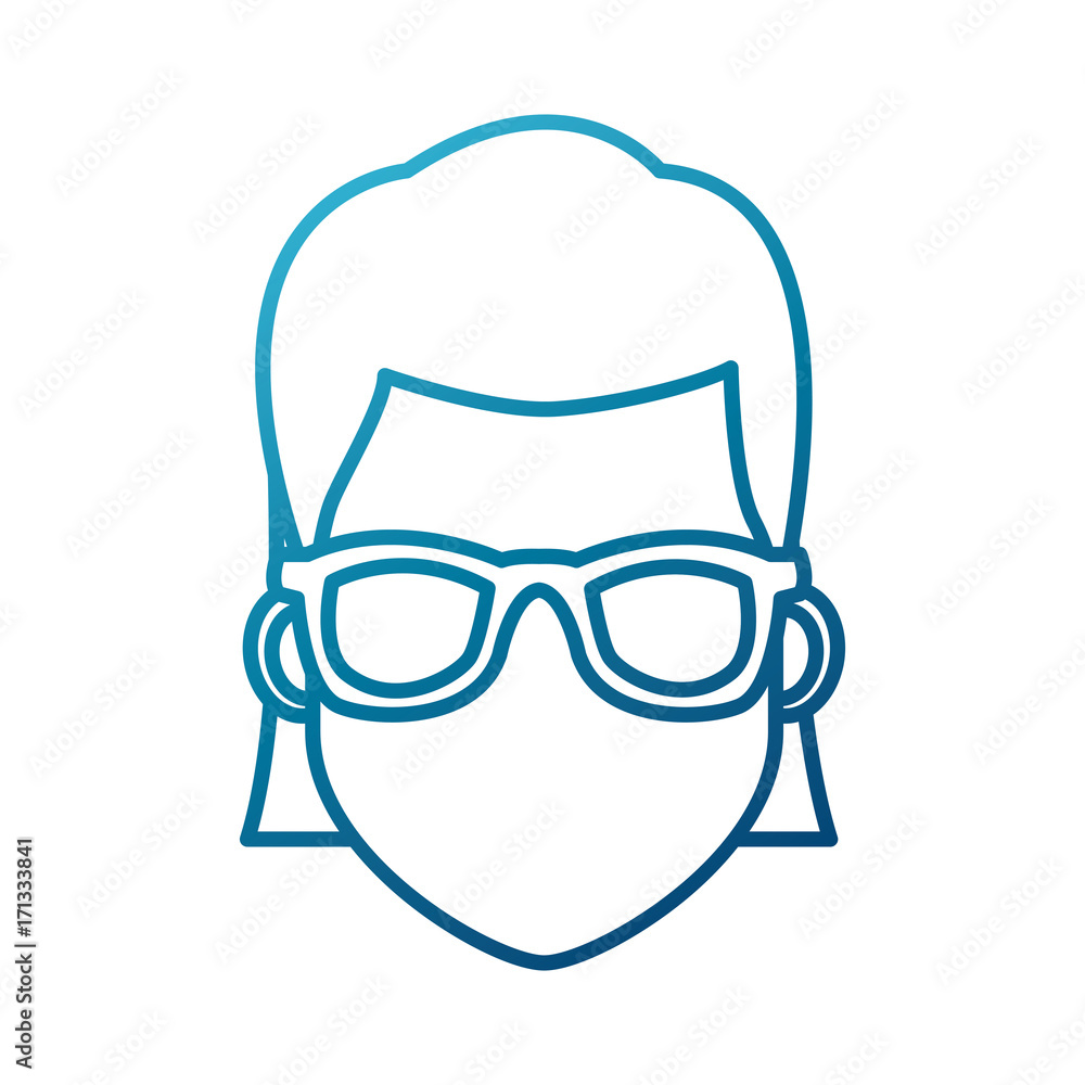 Young woman cartoonwith sunglasses icon vector illustration graphic design Young woman cartoonwith sunglasses icon vector illustration graphic design