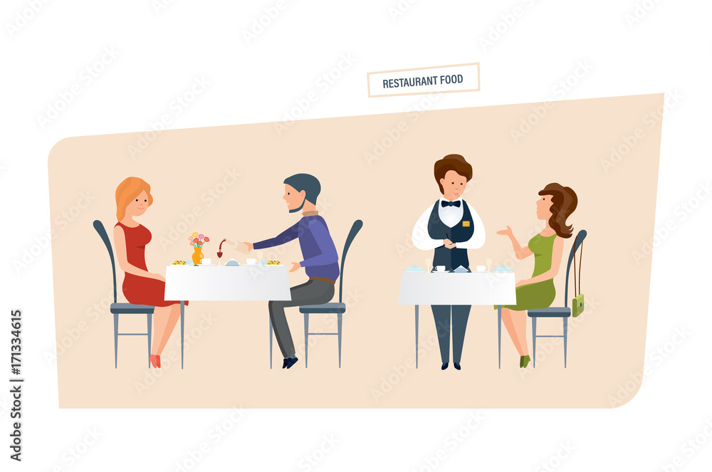 Restaurant food. People eat at the restaurant and make orders. Restaurant food. People eat at the restaurant and make orders.